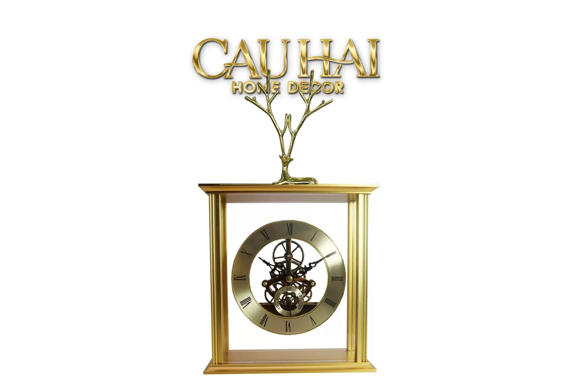 Maison Couture - Đồng Hồ Để Bàn Cổ Điển Bằng Đồng Birmingham Palais D'Or Classique 22x27-Đồng hồ để bàn-CẬU HAI HOME DECOR
