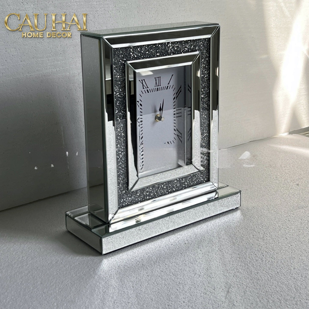 Maison Couture - Đồng Hồ Để Bàn Mirror Starlight Pavé Cristal-Đồng hồ để bàn-CẬU HAI HOME DECOR-CẬU HAI HOME DECOR