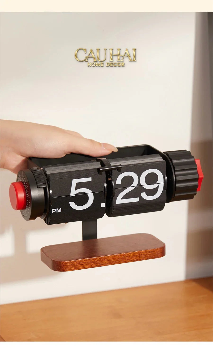Maison Couture - Đồng Hồ Lật Để Bàn Retro Flip Clock Timepiece Savoir 12x22-ĐỒNG HỒ-CẬU HAI HOME DECOR