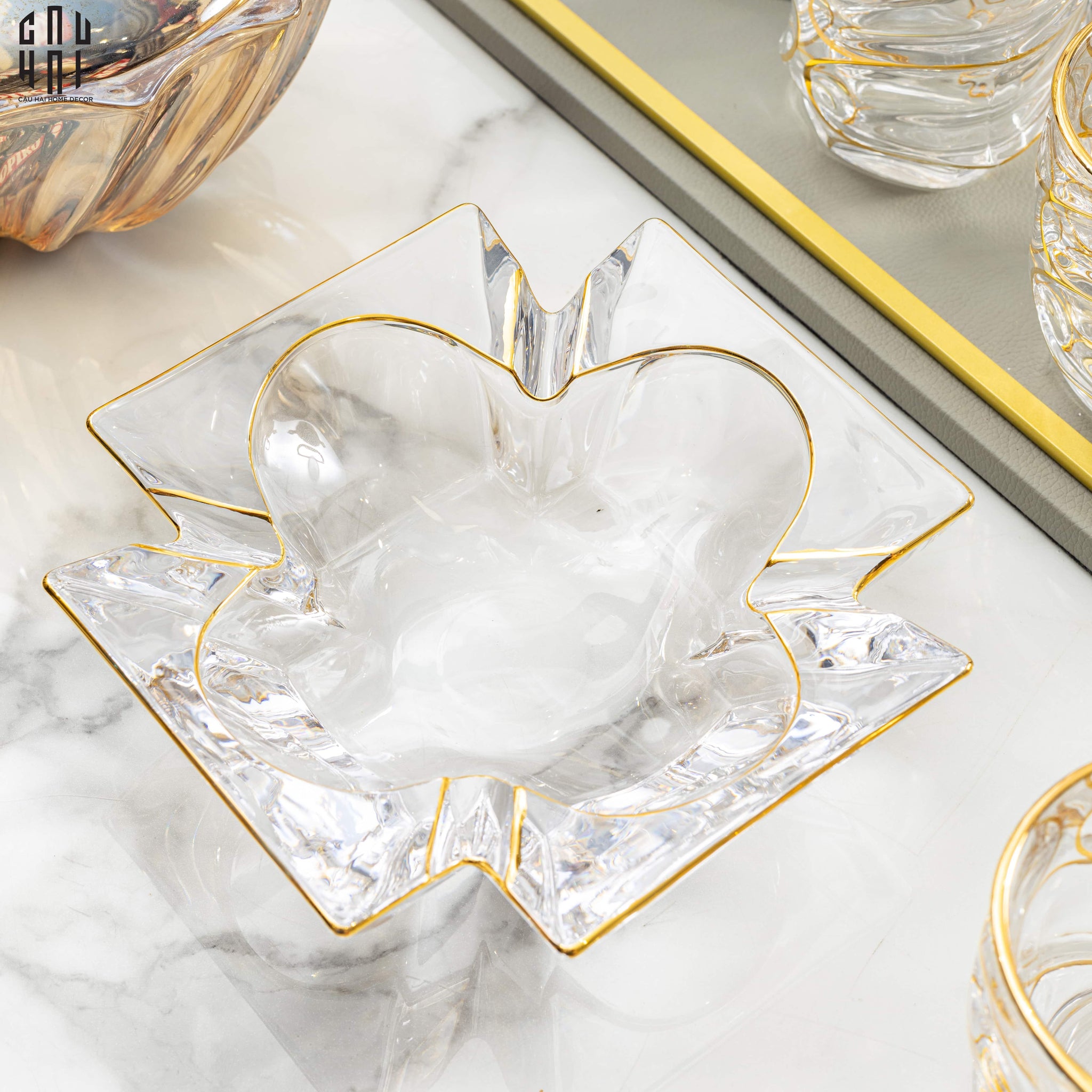 Maison Couture - Gạt Tàn Pha Lê Cristalleries Clover Lumière Bernard Ashtray D19-CẬU HAI HOME DECOR