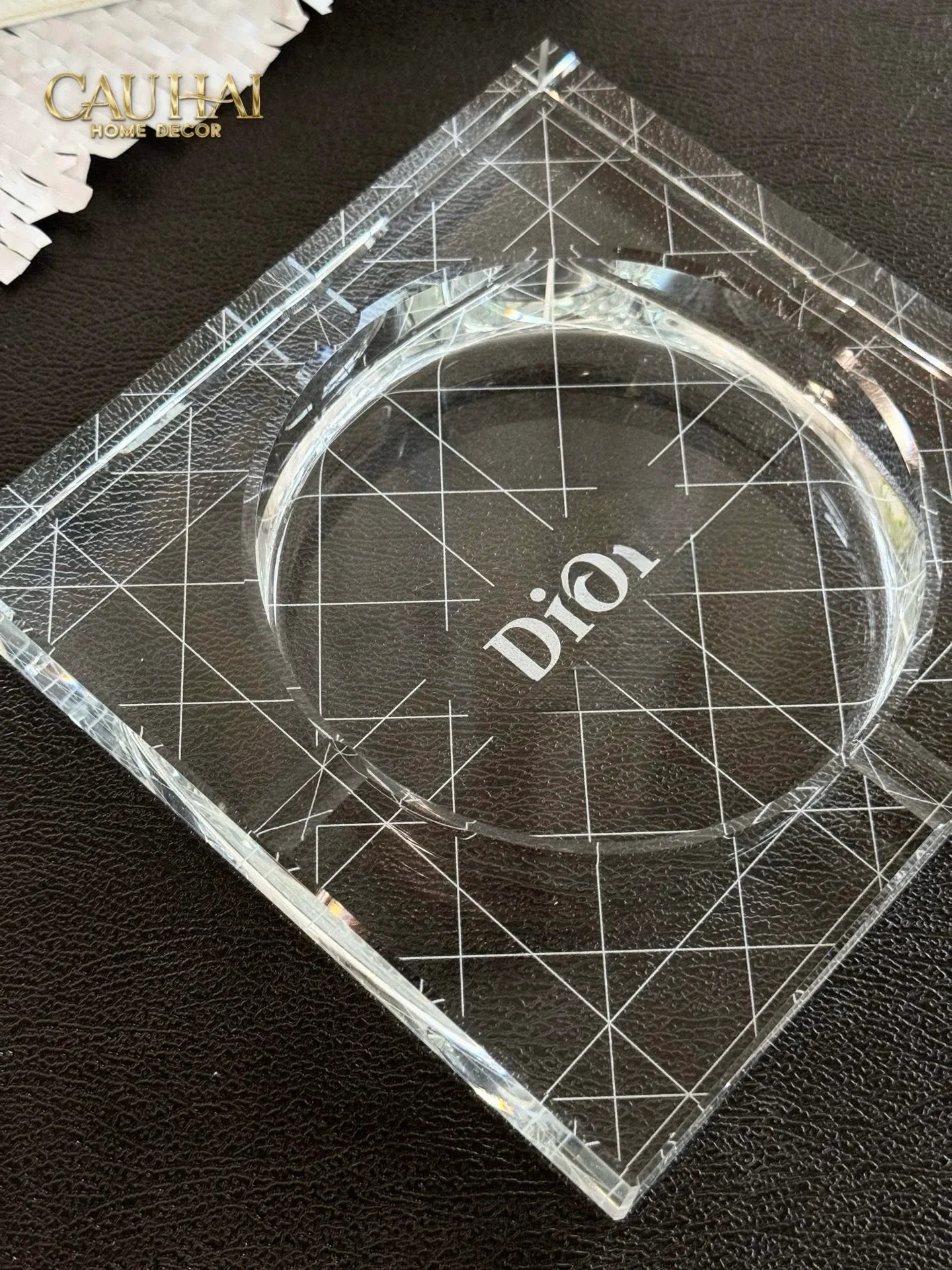 Maison Couture - Gạt Tàn Pha Lê D.O Cristalleries Ashtray Full Box Size 15-Gạt Tàn-CẬU HAI HOME DECOR