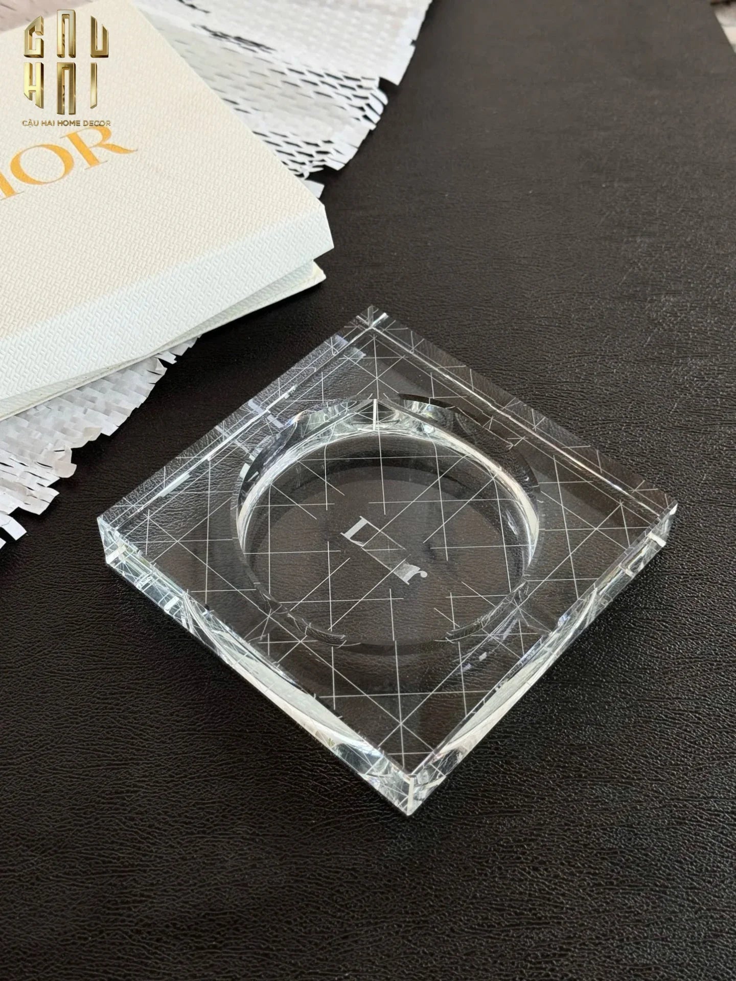 Maison Couture - Gạt Tàn Pha Lê D.O Cristalleries Ashtray Full Box Size 15-Gạt Tàn-CẬU HAI HOME DECOR