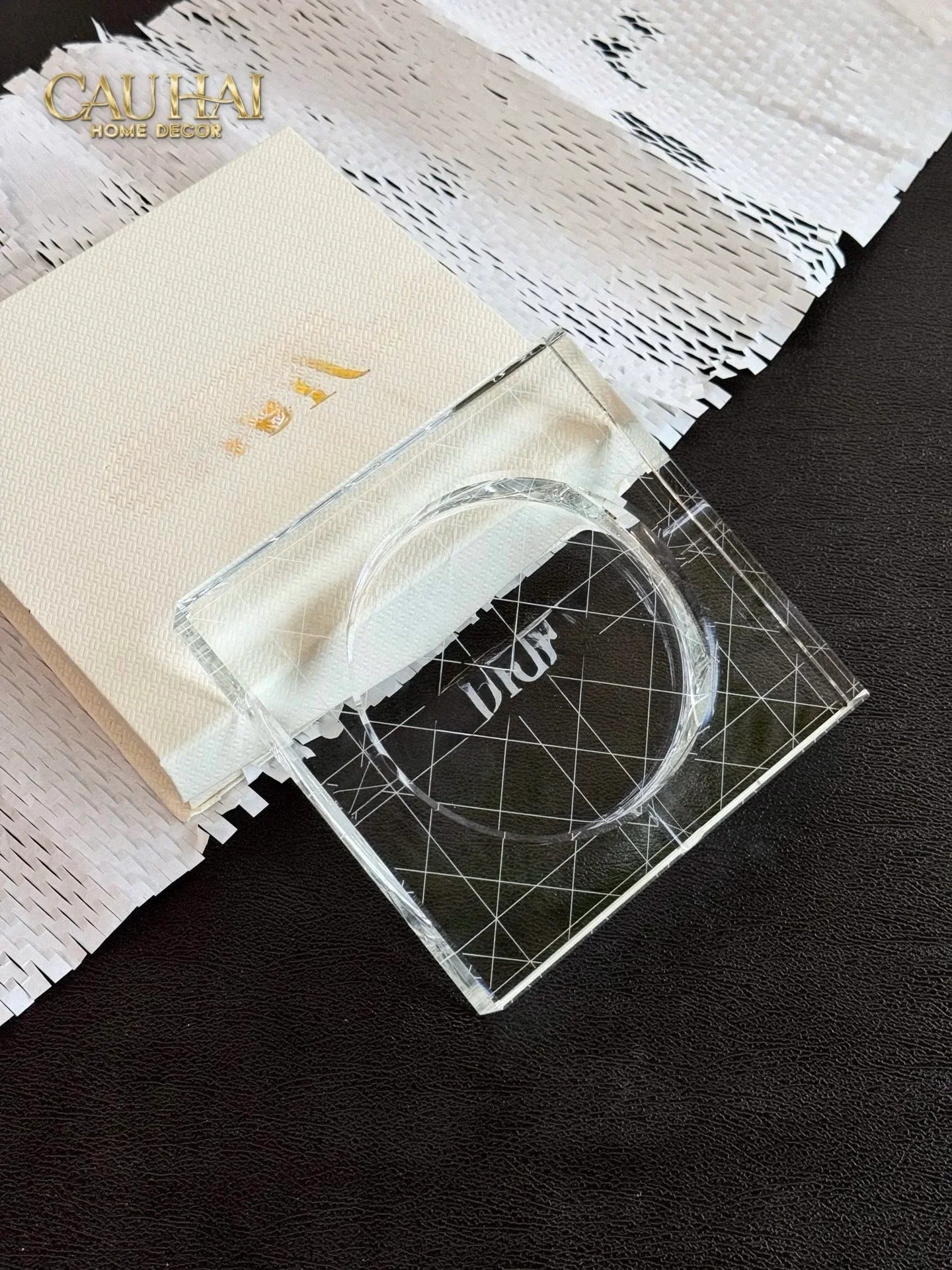 Maison Couture - Gạt Tàn Pha Lê D.O Cristalleries Ashtray Full Box Size 15-Gạt Tàn-CẬU HAI HOME DECOR