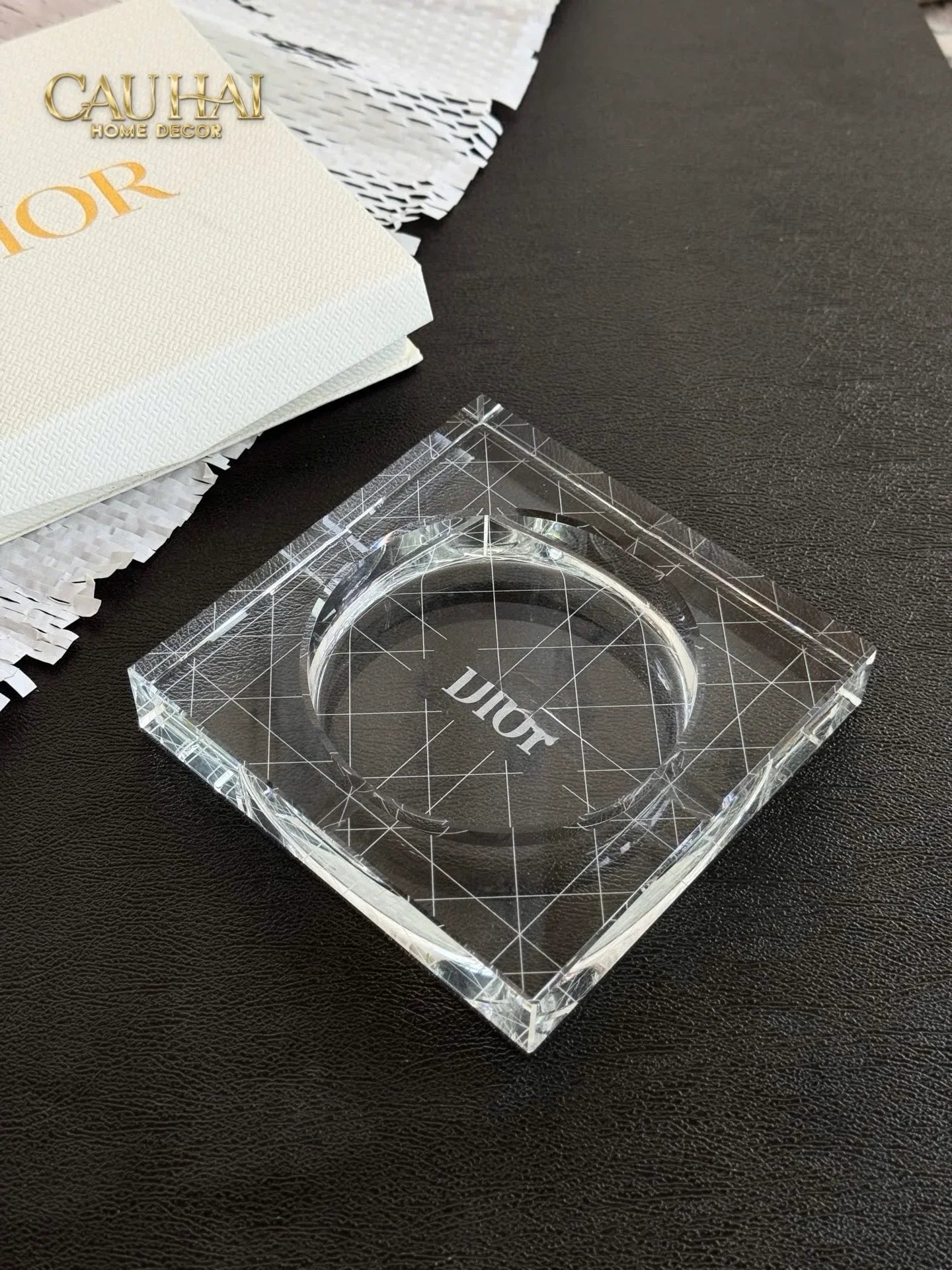 Maison Couture - Gạt Tàn Pha Lê D.O Cristalleries Ashtray Full Box Size 15-Gạt Tàn-CẬU HAI HOME DECOR