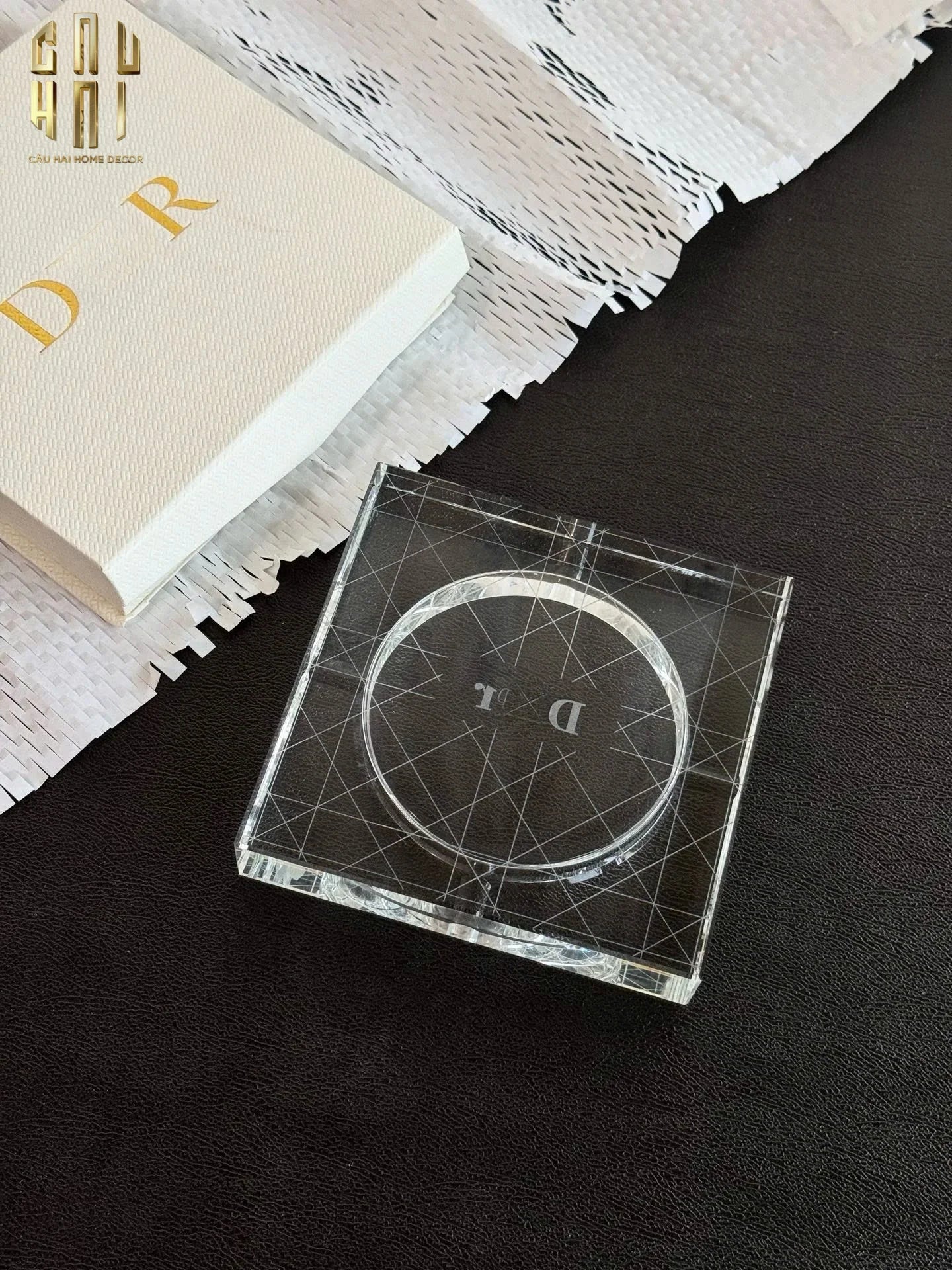 Maison Couture - Gạt Tàn Pha Lê D.O Cristalleries Ashtray Full Box Size 15-Gạt Tàn-CẬU HAI HOME DECOR
