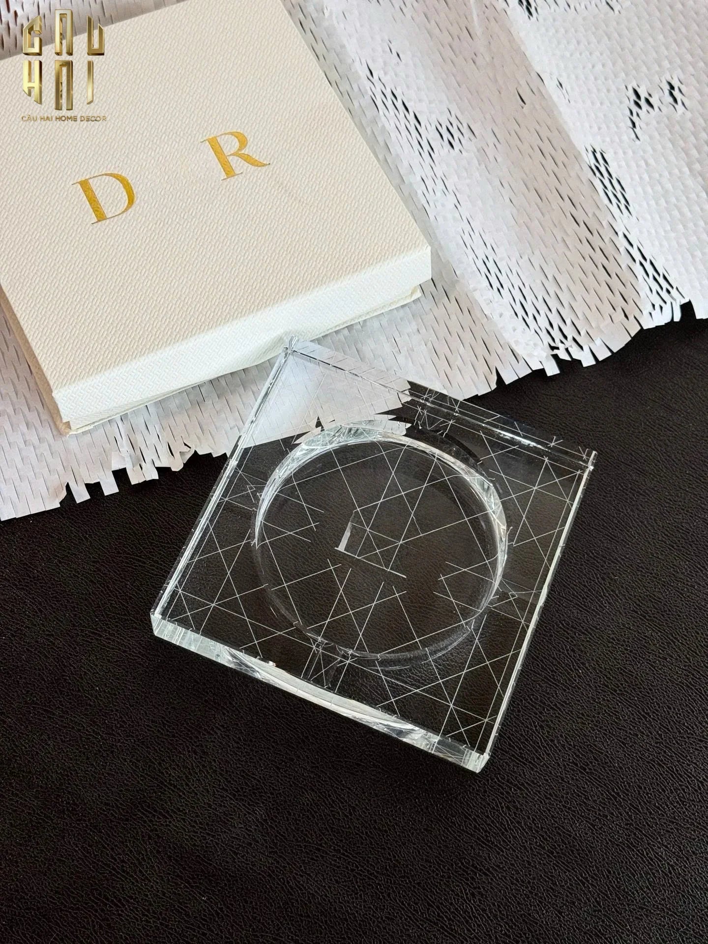 Maison Couture - Gạt Tàn Pha Lê D.O Cristalleries Ashtray Full Box Size 15-Gạt Tàn-CẬU HAI HOME DECOR