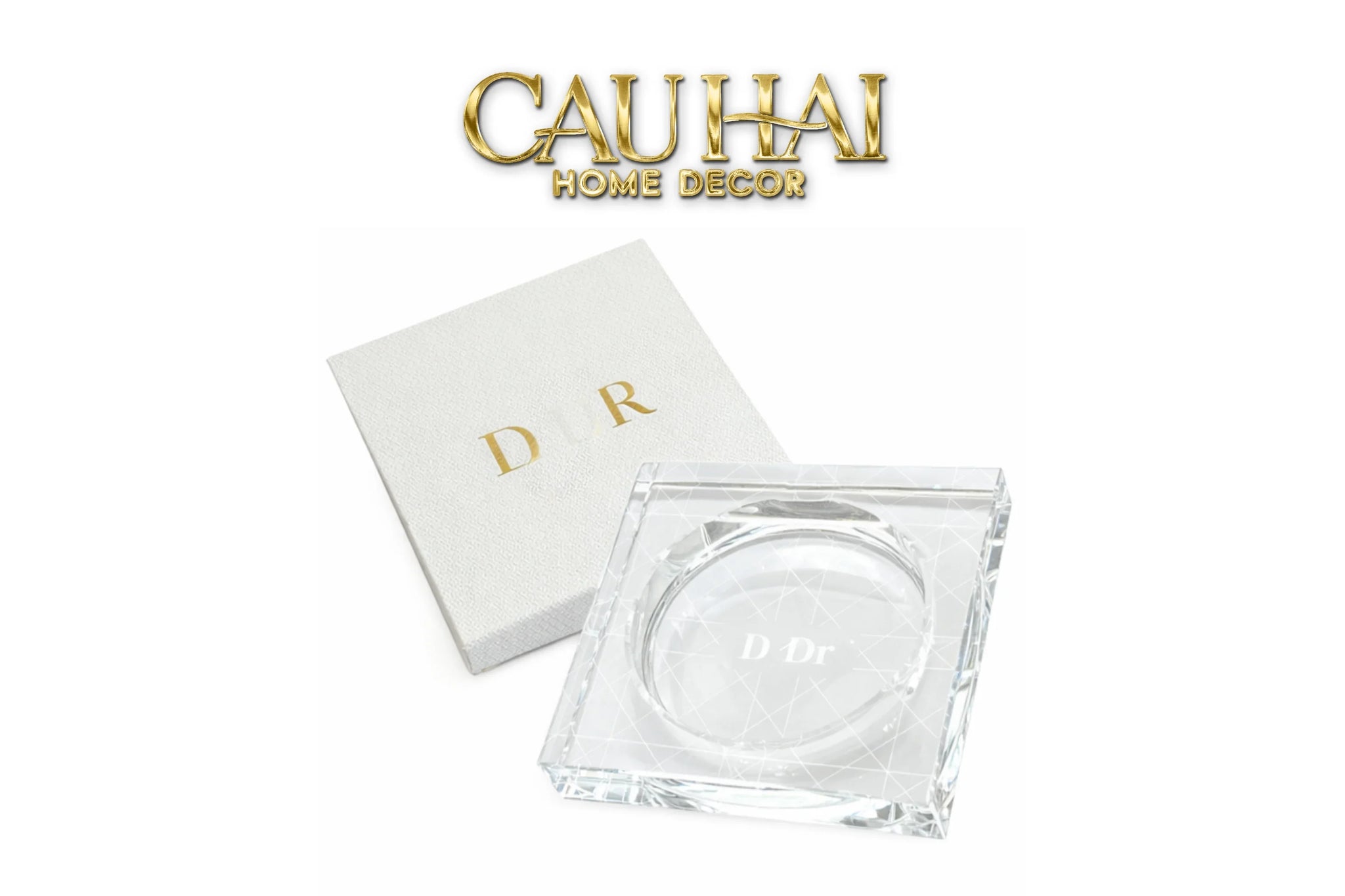 Maison Couture - Gạt Tàn Pha Lê D.O Cristalleries Ashtray Full Box Size 15-Gạt Tàn-CẬU HAI HOME DECOR