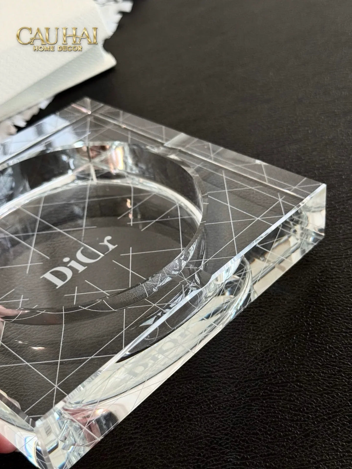 Maison Couture - Gạt Tàn Pha Lê D.O Cristalleries Ashtray Full Box Size 15-Gạt Tàn-Đối tác tại Trung Quốc theo từng đơn đặt hàng-CẬU HAI HOME DECOR