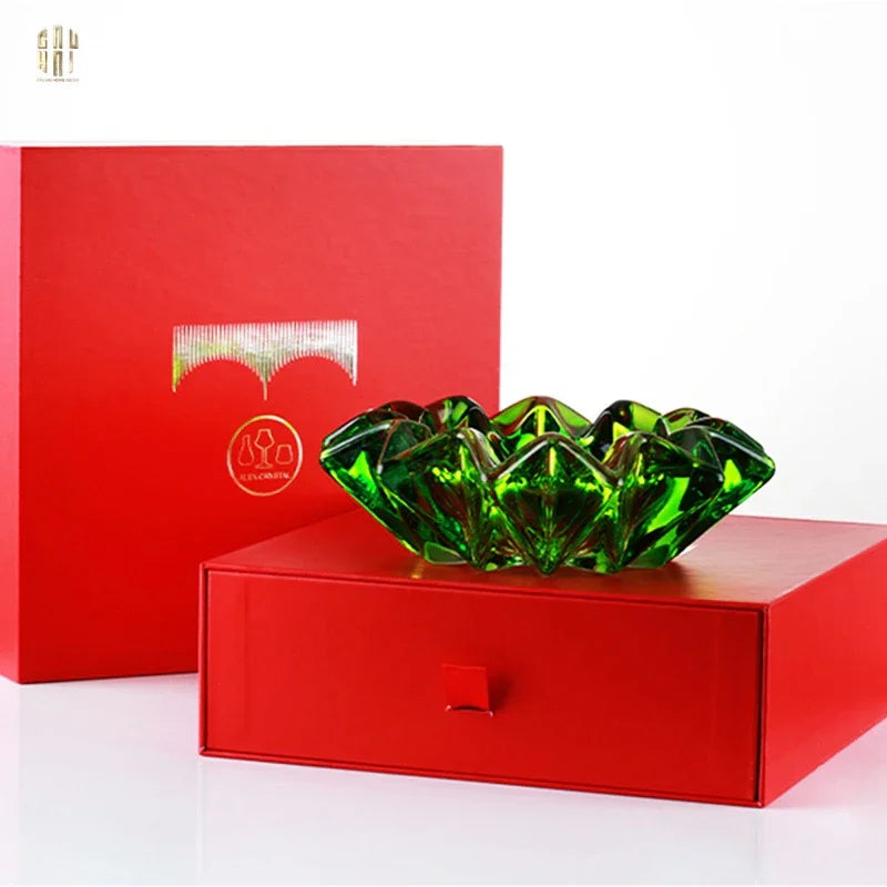 Maison Couture - Gạt Tàn Pha Lê Lục Bảo Émeraude Cristalleries Décor Ashtrays S9-Gạt Tàn-CẬU HAI HOME DECOR