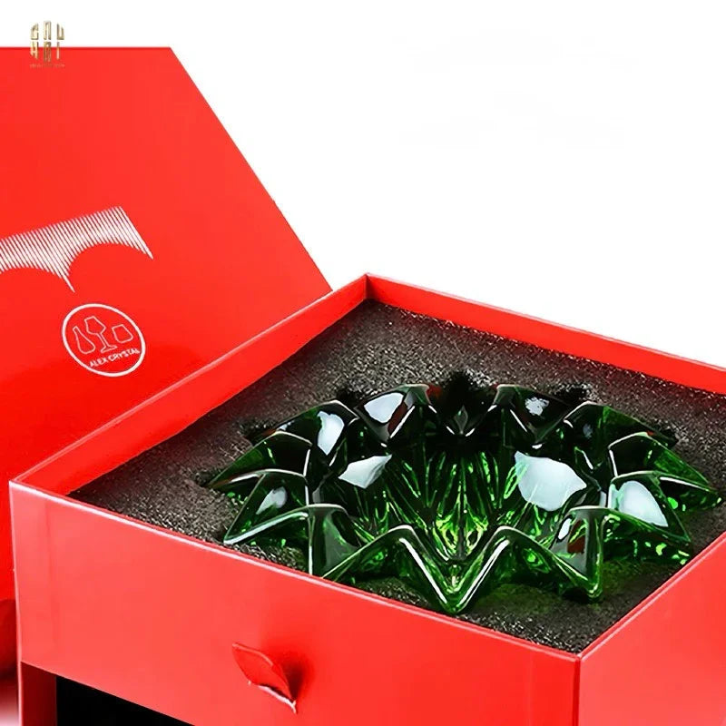 Maison Couture - Gạt Tàn Pha Lê Lục Bảo Émeraude Cristalleries Décor Ashtrays S9-Gạt Tàn-CẬU HAI HOME DECOR