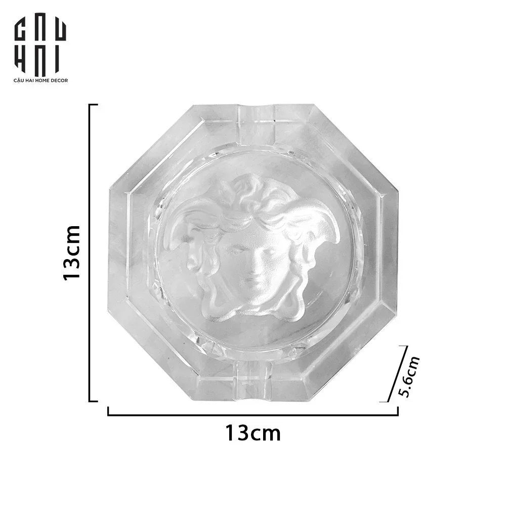 Maison Couture - Gạt Tàn Pha Lê Medusa Extravagant Cristalleries Ashtray-CẬU HAI HOME DECOR