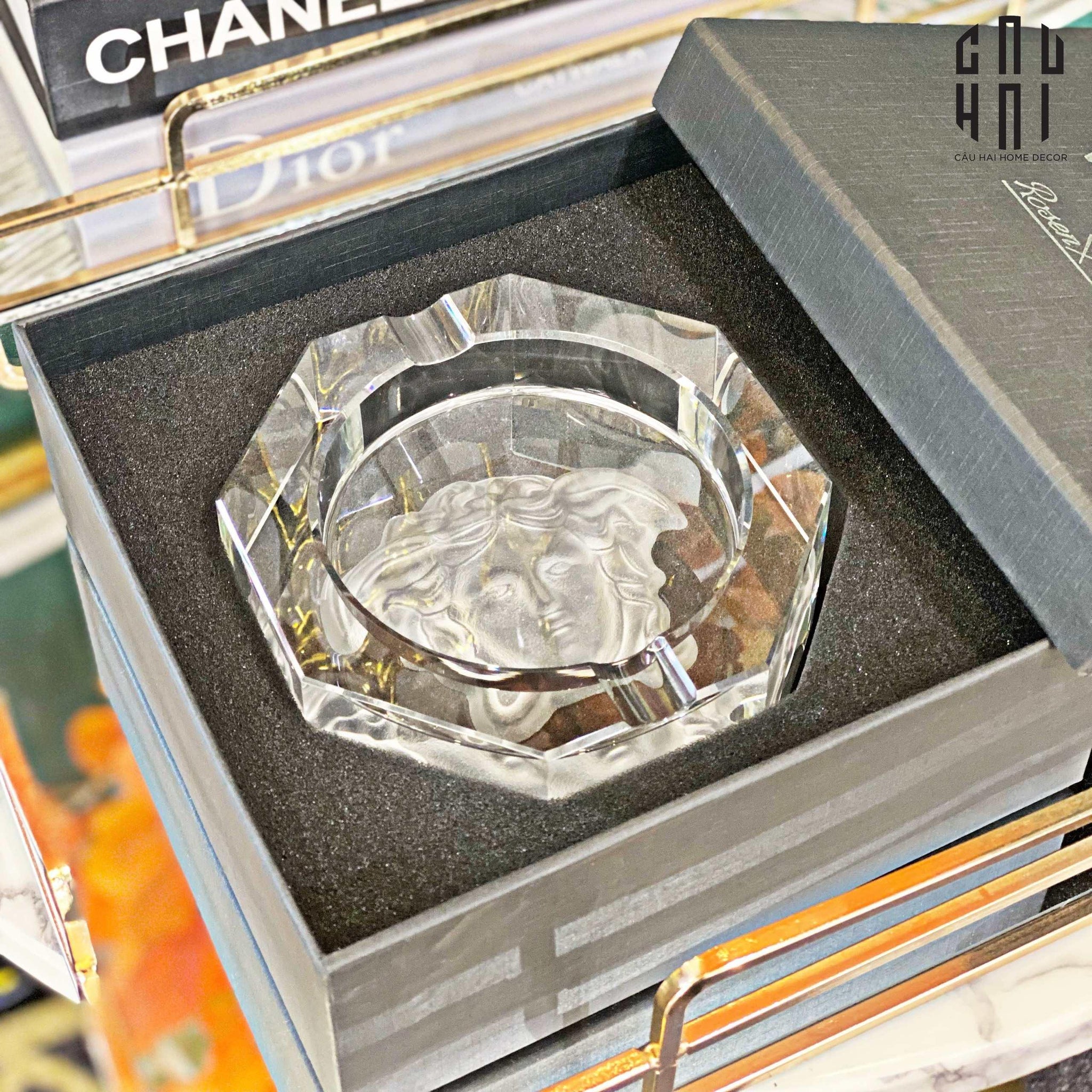 Maison Couture - Gạt Tàn Pha Lê Medusa Extravagant Cristalleries Ashtray-Gạt Tàn-CẬU HAI HOME DECOR