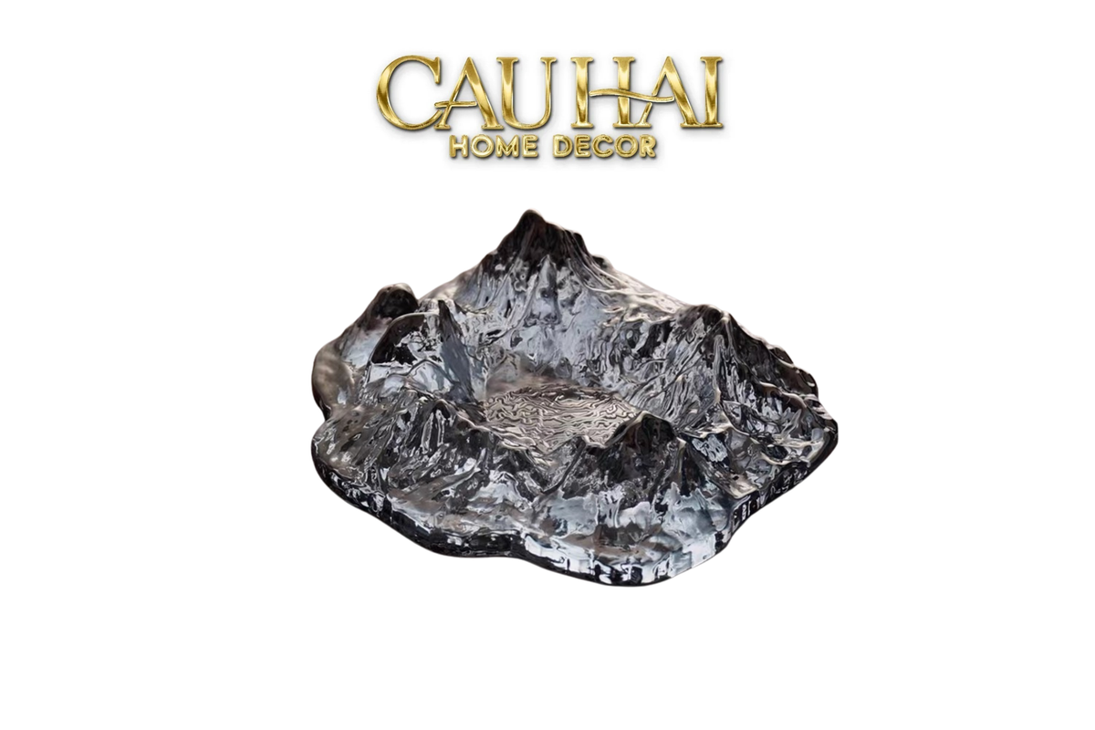 Maison Couture - Gạt Tàn Thuỷ Tinh Mont Blanc Glacier 5x18-Gạt Tàn-CẬU HAI HOME DECOR-Platinum-CẬU HAI HOME DECOR