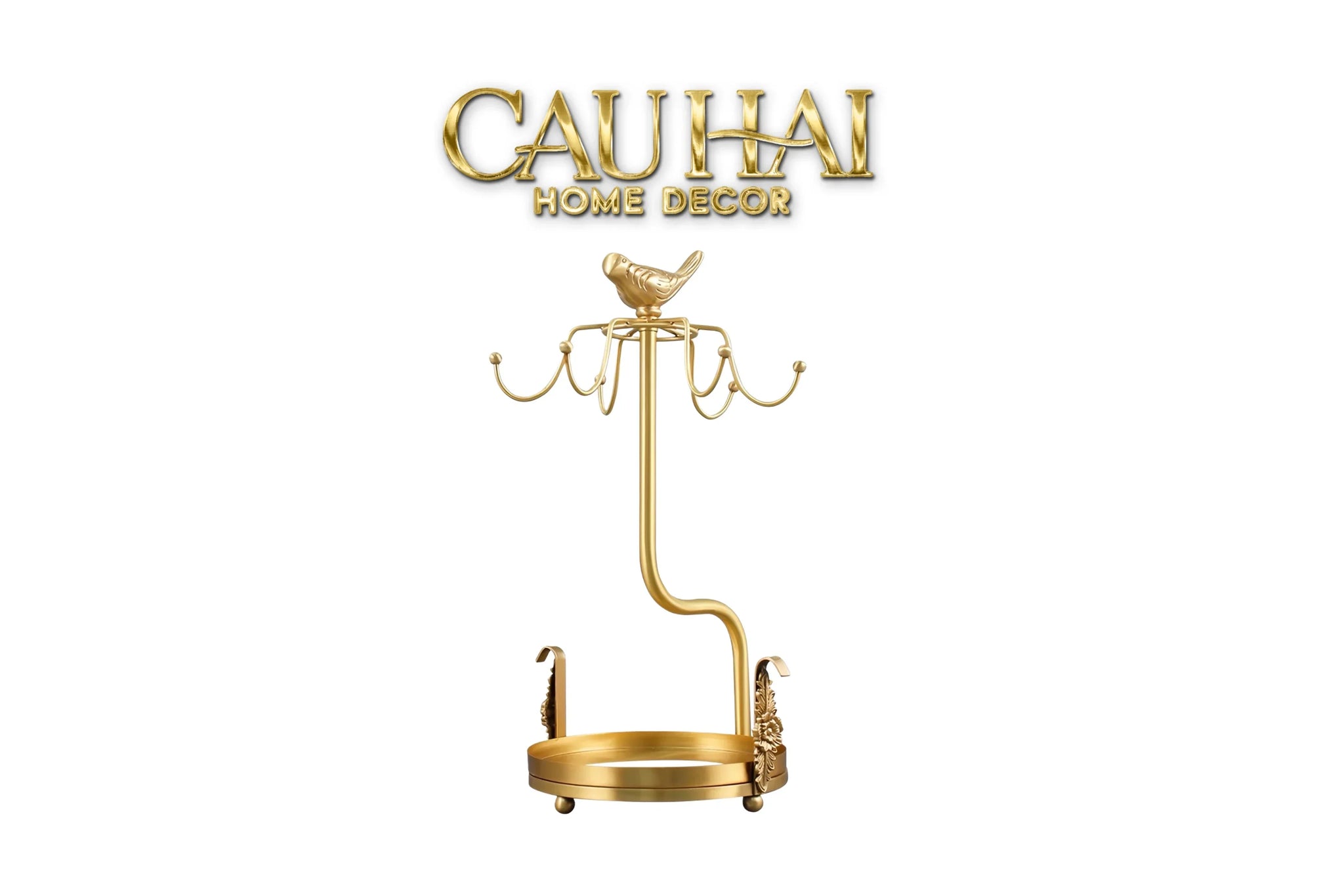 Maison Couture - Giá Treo Tách Trà Bằng Đồng Emperor Bird Cup Stand H36-BỘ BÌNH TRÀ-CẬU HAI HOME DECOR