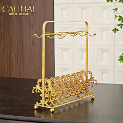 Maison Couture - Giá Treo Tách Trà Bằng Đồng Présentoir de Tasses Papillon en Laiton Doré 31x35-BỘ BÌNH TRÀ-CẬU HAI HOME DECOR