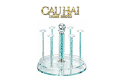 Maison Couture – Giá Úp Ly Cristalleries Orbital 6 Slot – Cyan-GIÁ TREO LY/ ÚP LY-CẬU HAI HOME DECOR