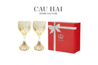 Maison Couture - Gift Set 2 Ly Pha Lê Vino Russo BCR Victoria Cristalleries Glasses-LY THỦY TINH-CẬU HAI HOME DECOR