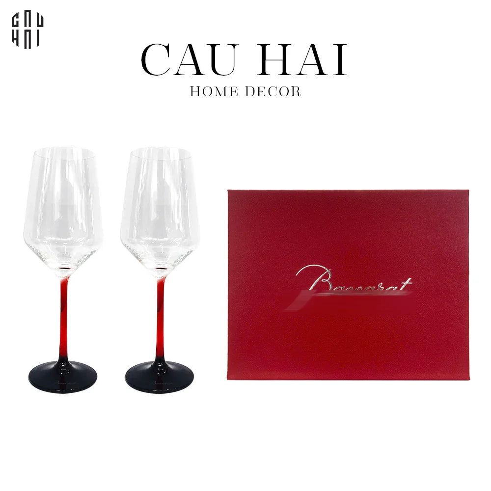 Maison Couture - Gift Set 2 Ly Red Wine Crystal BCR - Barbara-LY THỦY TINH-CẬU HAI HOME DECOR