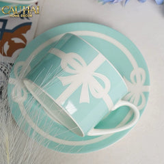 Maison Couture - Gift Set 2 Tách Trà Élégance Turquoise Ribbon 4Pcs-CẬU HAI HOME DECOR