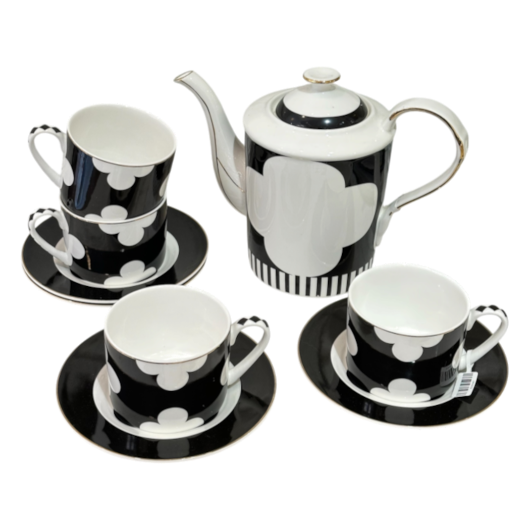 Maison Couture - Gift Set Bình Trà Château Clover Signature - L'Atelier Rayé Tasses & Soucoupes 9pcs - Cậu Hai Home Decor
