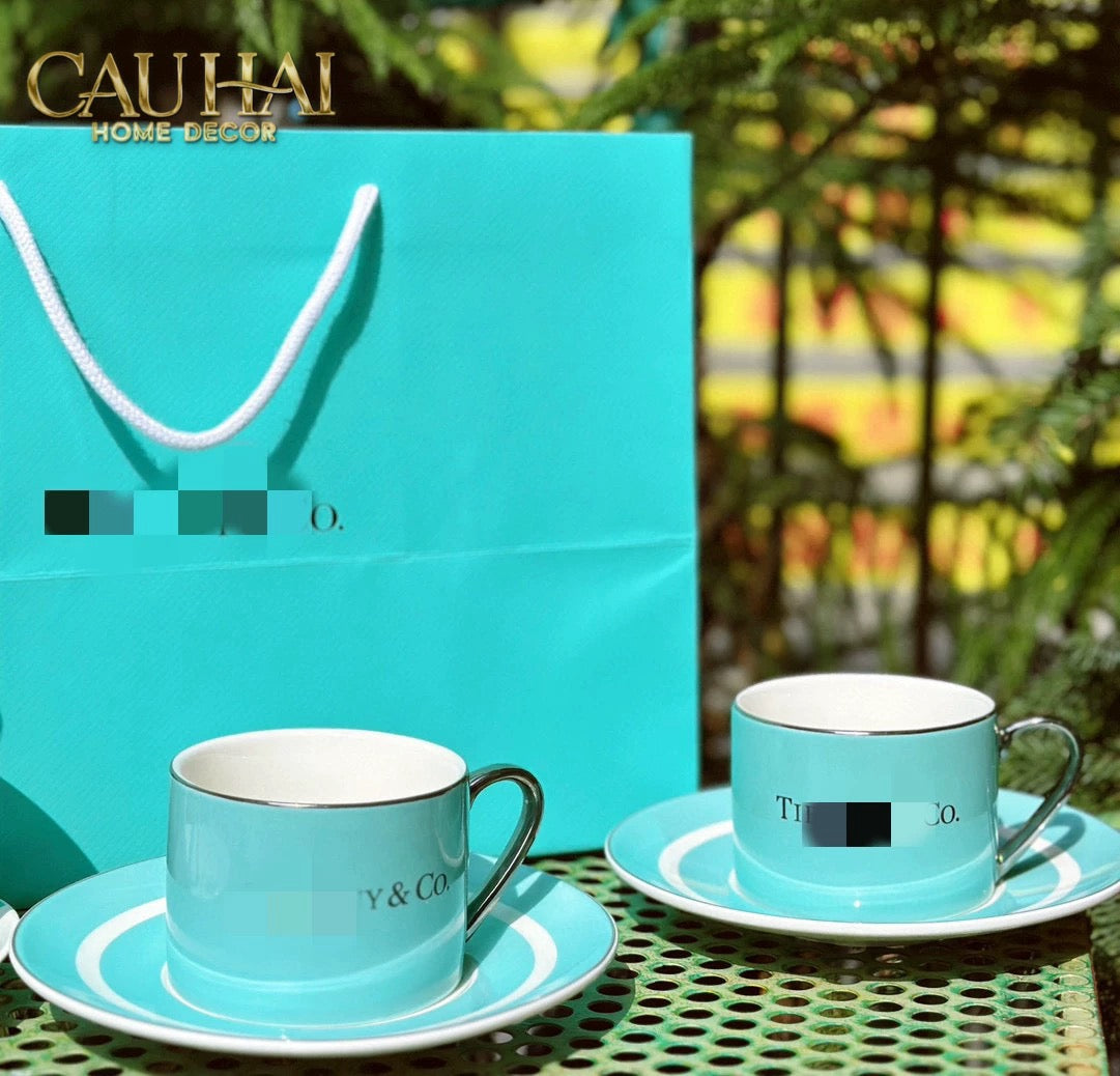 Maison Couture - Gift Set Bình Trà Chiều British Heritage Turquoise Élegance Afternoon Tea Set 5pcs-SET BÌNH TRÀ-Đối tác tại Trung Quốc theo từng đơn đặt hàng-CẬU HAI HOME DECOR