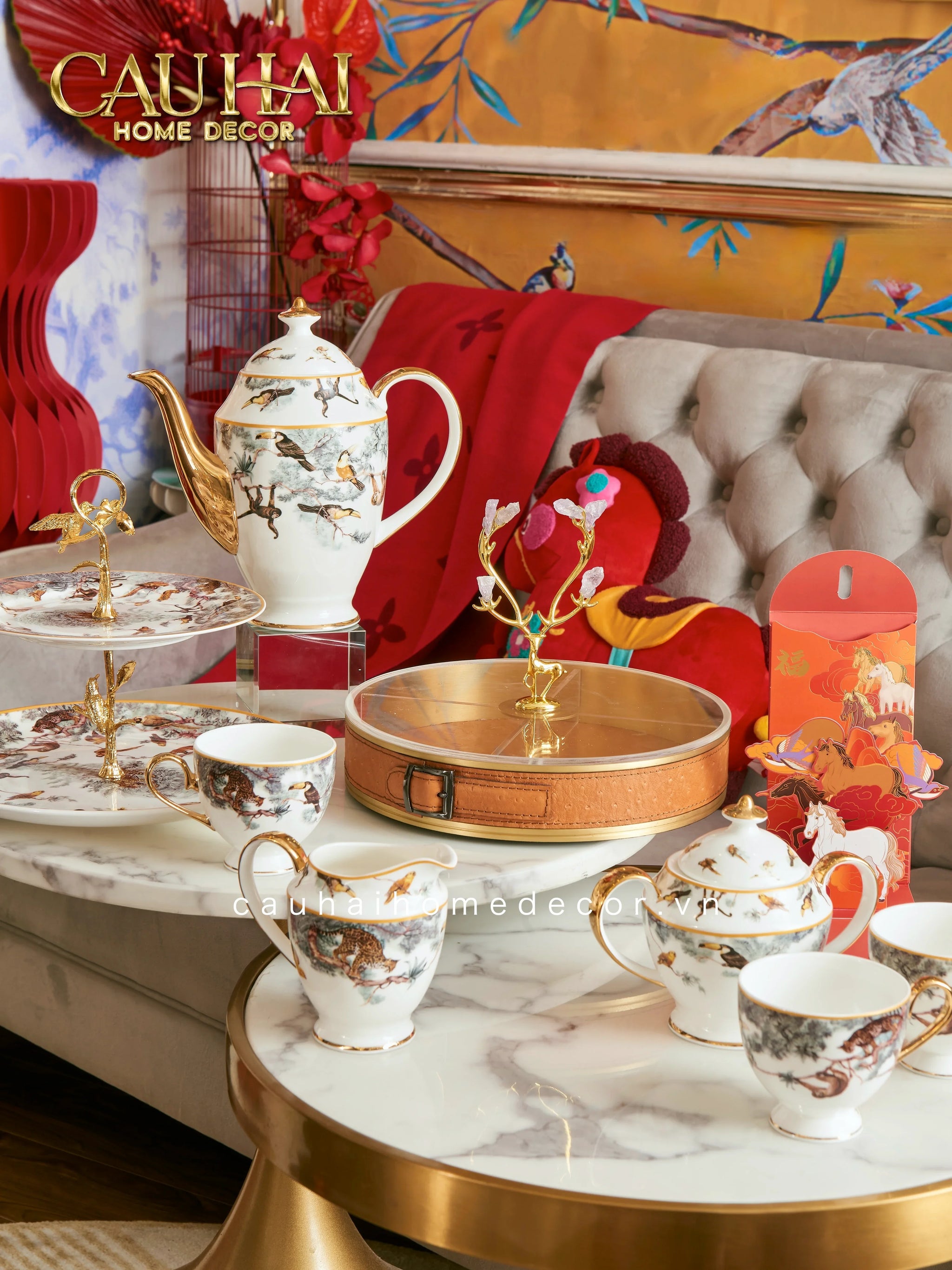 Maison Couture - Gift Set Bình Trà H Class Carnets d’Équateur · Jardin des Grande Tea Set 15Pcs-SET BÌNH TRÀ-CẬU HAI HOME DECOR
