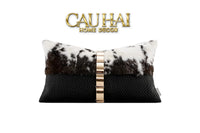 Maison Couture - Gối Da Ceinture Métallique En Cuir Ombré 30X50-GỐI-CẬU HAI HOME DECOR