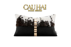 Maison Couture - Gối Da Ceinture Métallique En Cuir Ombré 30X50-GỐI-CẬU HAI HOME DECOR