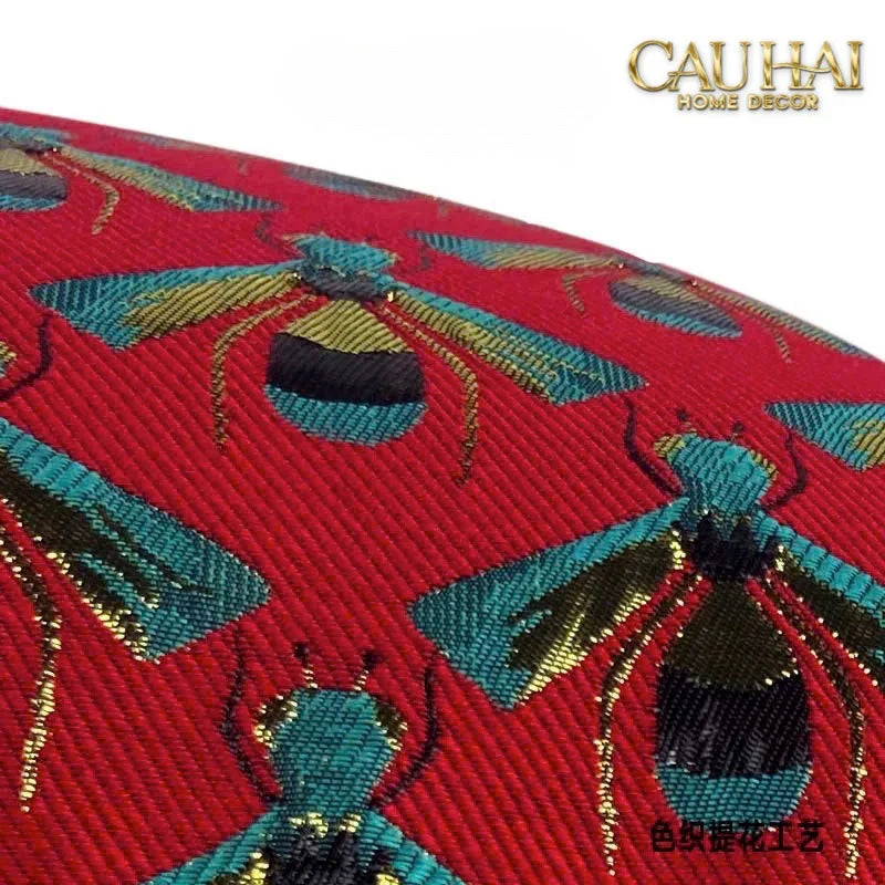 Maison Couture - Gối Jacquard Abeille d’Or Nil Bleu Art Cushion 35x50-VỎ GỐI-CẬU HAI HOME DECOR