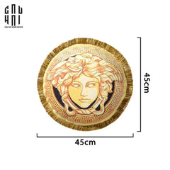 Maison Couture - Gối Tròn Nhung Chenille V Class Grande Medusa Medallion Centerpiece Amplified 45.-VỎ GỐI-CẬU HAI HOME DECOR
