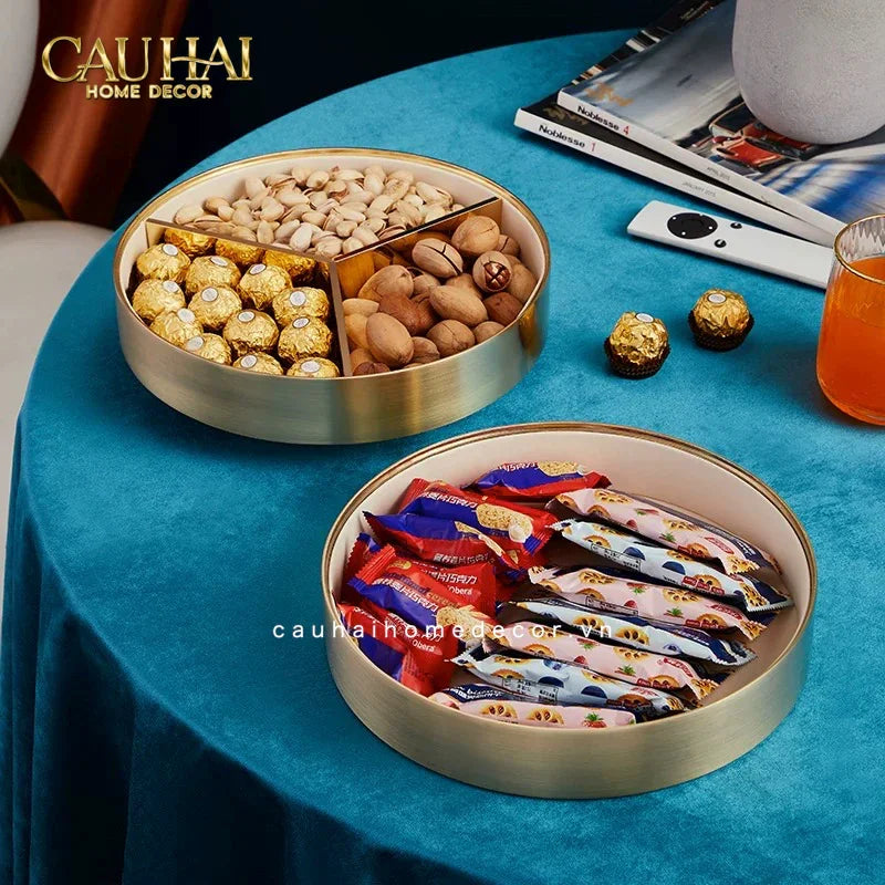 Maison Couture - Hộp Bánh Mứt 2 Tầng Glorious Auré Papillon Royale 28x20-Lọ kẹo Canister Bonbonnière-CẬU HAI HOME DECOR
