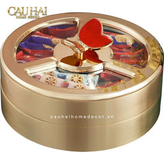 Maison Couture - Hộp Bánh Mứt 2 Tầng Glorious Auré Papillon Royale 28x20-Lọ kẹo Canister Bonbonnière-CẬU HAI HOME DECOR