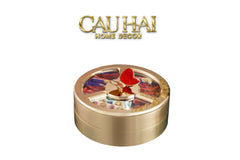 Maison Couture - Hộp Bánh Mứt 2 Tầng Glorious Auré Papillon Royale 28x20-Lọ kẹo Canister Bonbonnière-CẬU HAI HOME DECOR