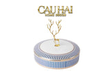 Maison Couture - Hộp Bánh Mứt Linges Antler Noble - Bleu / Rose Plateau-Lọ kẹo Canister Bonbonnière-CẬU HAI HOME DECOR