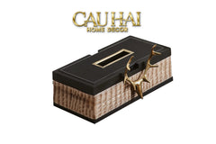 Maison Couture - Hộp Khăn Giấy Exotic Lux Croco - Elk Édition Spéciale-HỘP KHĂN GIẤY-CẬU HAI HOME DECOR