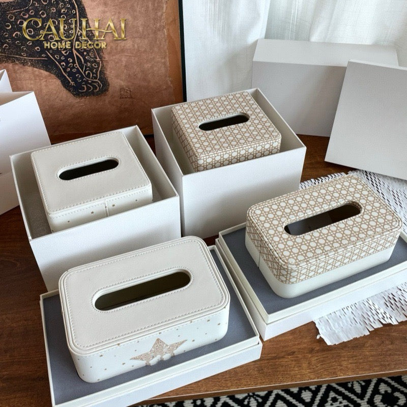 Maison Couture - Hộp Khăn Giấy Haute Leather D'Ivoire D Class Atélier 13x20x12-HỘP KHĂN GIẤY-CẬU HAI HOME DECOR-CẬU HAI HOME DECOR