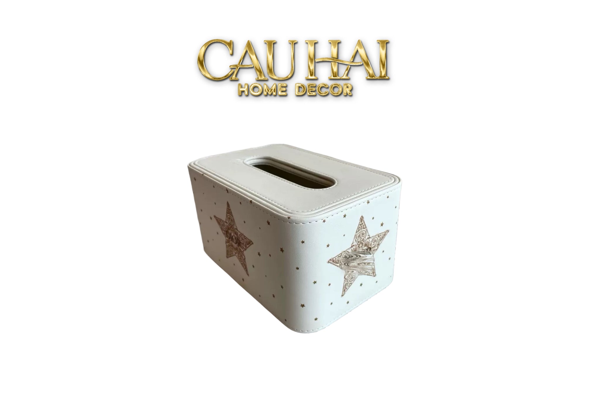 Maison Couture - Hộp Khăn Giấy Haute Leather D'Ivoire D Class Atélier 13x20x12-CẬU HAI HOME DECOR