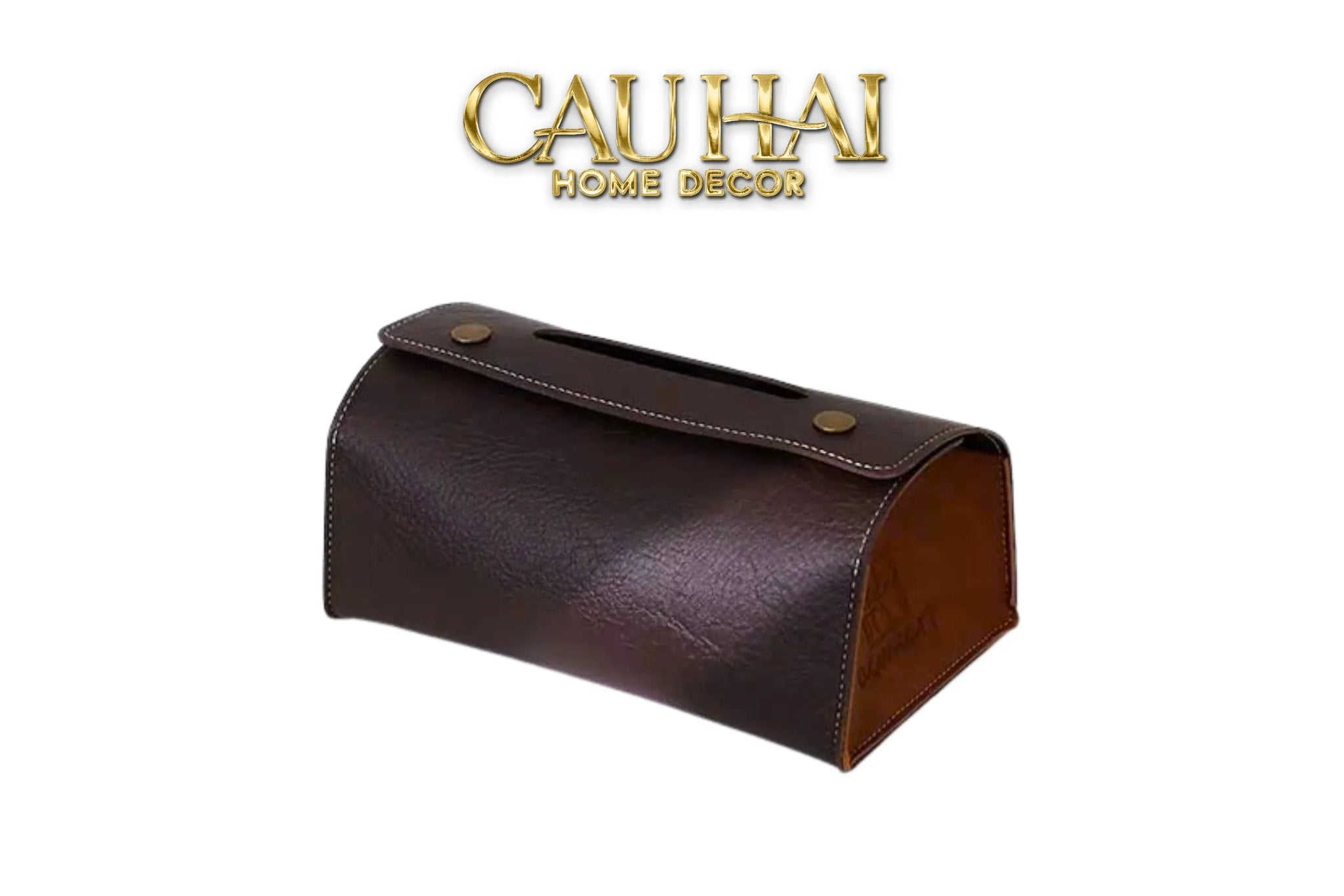 Maison Couture - Hộp Khăn Giấy Lux Leather Saddlecraft Noir-HỘP KHĂN GIẤY-CẬU HAI HOME DECOR