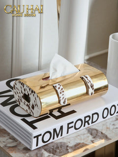 Maison Couture - Hộp Khăn Giấy Metalic Lux Fur Lumière-HỘP KHĂN GIẤY-CẬU HAI HOME DECOR