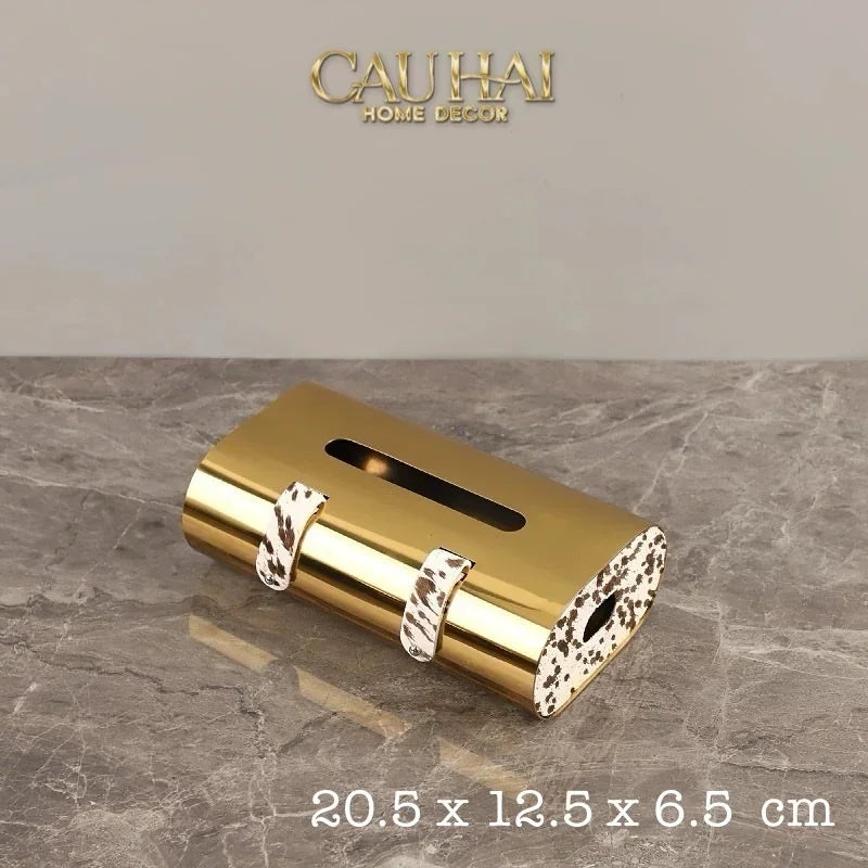 Maison Couture - Hộp Khăn Giấy Metalic Lux Fur Lumière-HỘP KHĂN GIẤY-CẬU HAI HOME DECOR