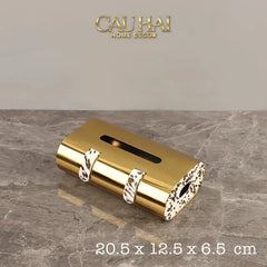 Maison Couture - Hộp Khăn Giấy Metalic Lux Fur Lumière-HỘP KHĂN GIẤY-CẬU HAI HOME DECOR