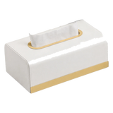 Maison Couture - Hộp Khăn Giấy Royale Blanc Satin Impérial Paon Plumage Tissue Holders-HỘP KHĂN GIẤY-CẬU HAI HOME DECOR