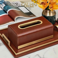 Maison Couture - Hộp Khăn Giấy Royale Bleu Satin Impérial Paon Plumage Tissue Holders-HỘP KHĂN GIẤY-CẬU HAI HOME DECOR