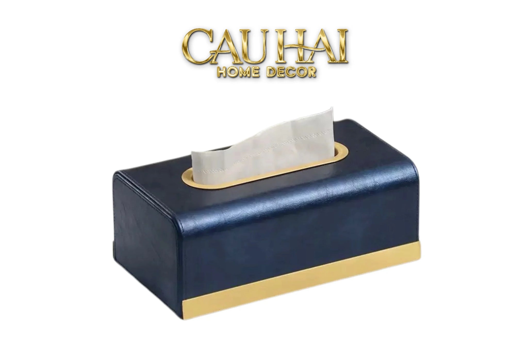Maison Couture - Hộp Khăn Giấy Royale Bleu Satin Impérial Paon Plumage Tissue Holders-HỘP KHĂN GIẤY-CẬU HAI HOME DECOR