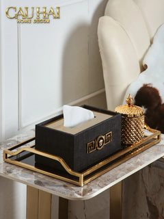 Maison Couture - Hộp Khăn Giấy V Class Phantom Cuir De Croco - Spéciale Medusa-HỘP KHĂN GIẤY-CẬU HAI HOME DECOR