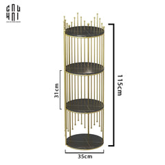 Maison Couture - Kệ 4 Tầng Collin Black Marble Stone Ss25-CẬU HAI HOME DECOR