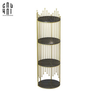 Maison Couture - Kệ 4 Tầng Collin Black Marble Stone Ss25-CẬU HAI HOME DECOR