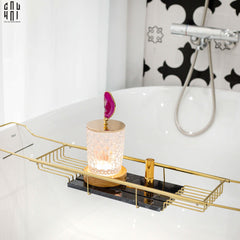 Maison Couture - Kệ Bồn Tắm Marshall Black Marble-CẬU HAI HOME DECOR