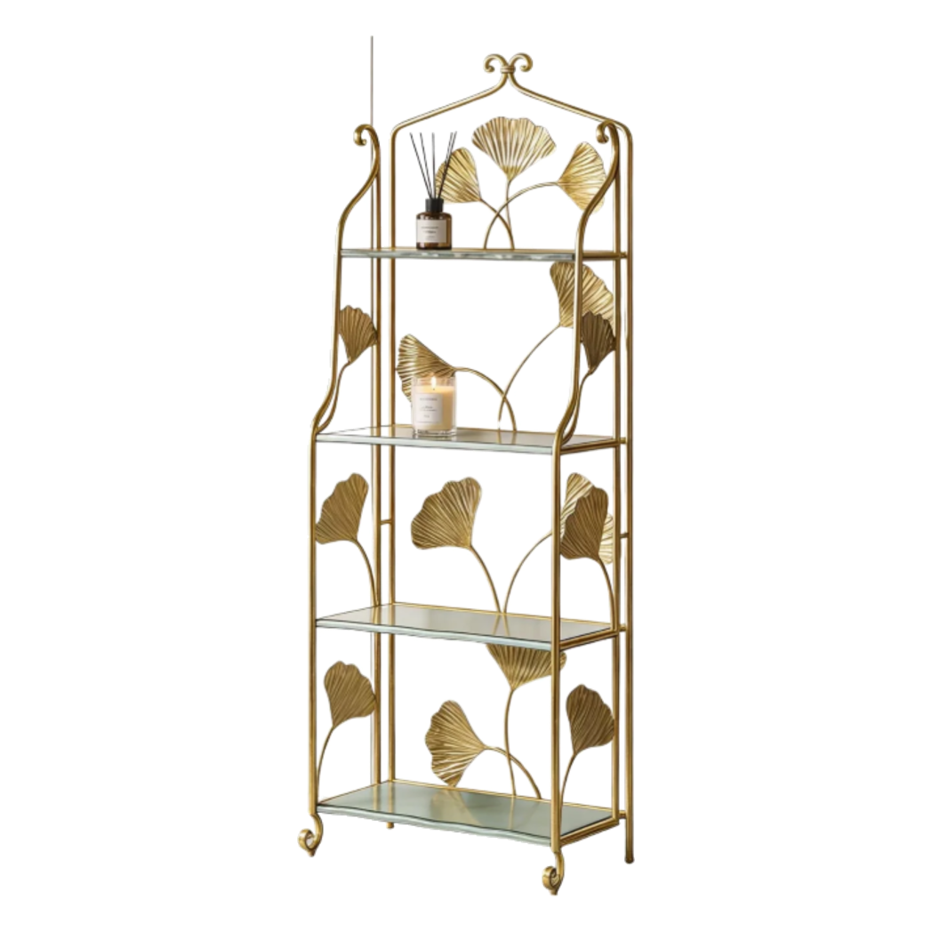 Maison Couture - Kệ Trưng Bày Lá Ngân Hạnh 4 Tầng Ginkgo Royale Étagère 14K Mirror