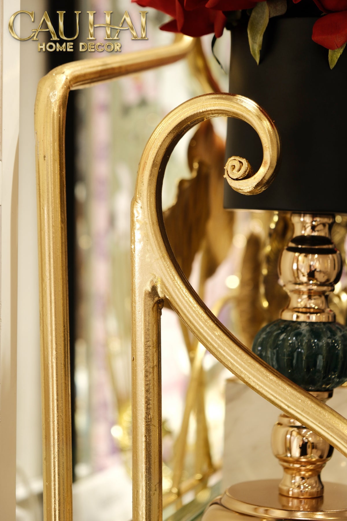 Maison Couture - Kệ Trưng Bày Lá Ngân Hạnh 4 Tầng Ginkgo Royale Étagère 14K Mirror-KỆ TRANG TRÍ-CẬU HAI HOME DECOR-CẬU HAI HOME DECOR